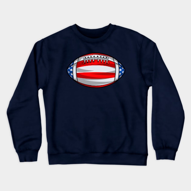 American Football American Flag Crewneck Sweatshirt by Ardhsells